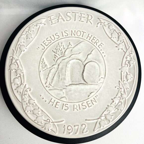 Frankoma Vintage Easter Plate Series “He is Risen” Hope & Resurrection 1972 - Picture 2 of 7